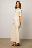 Perrie Floral Wide Leg Pants in Cream FINAL SALE