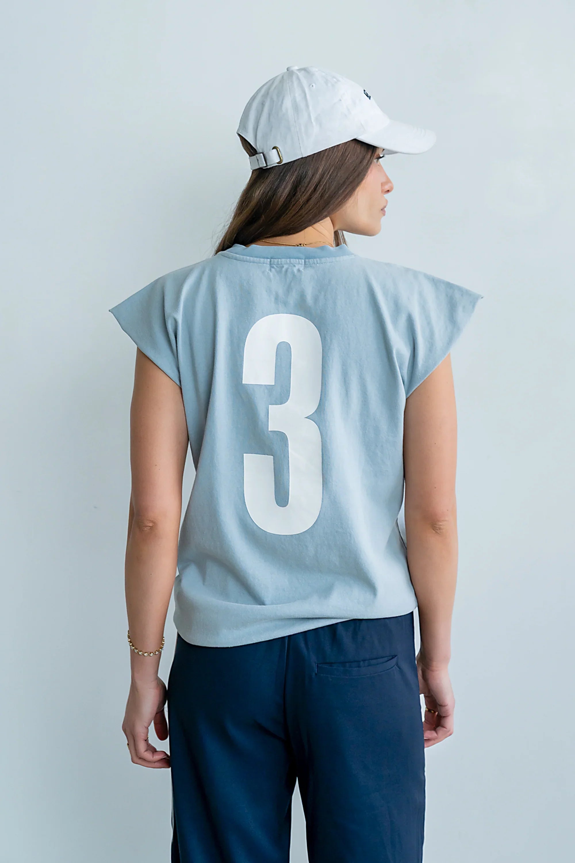 Vinnie Muscle Tee in Blue