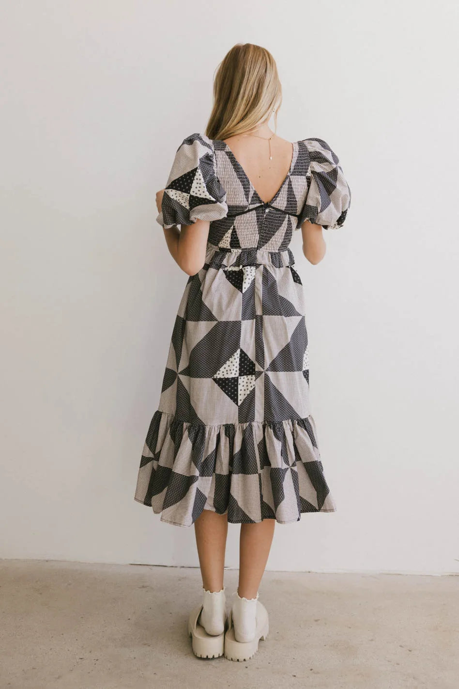 Brielle Patchwork Midi Dress FINAL SALE