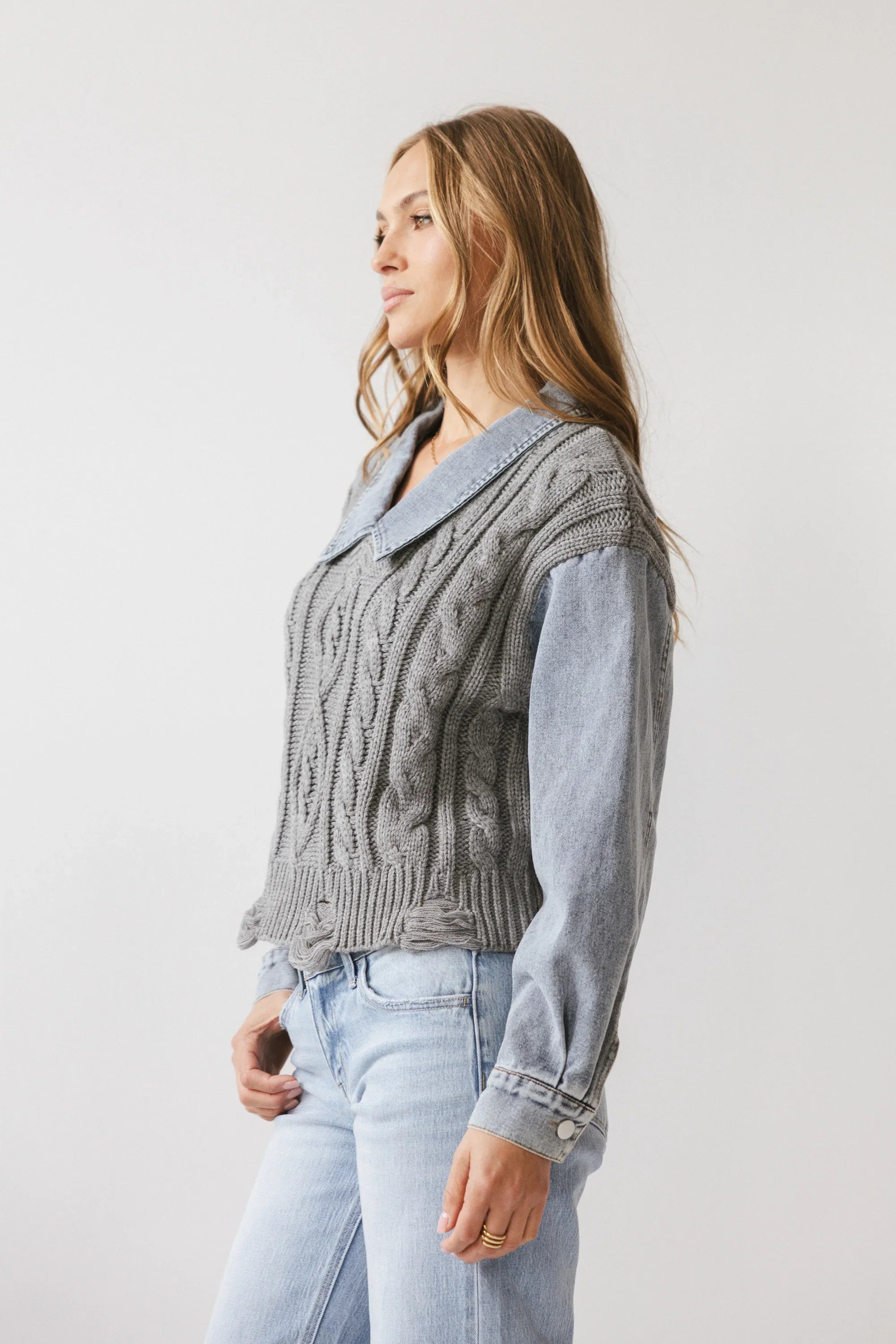 Selena Mixed Media Sweater