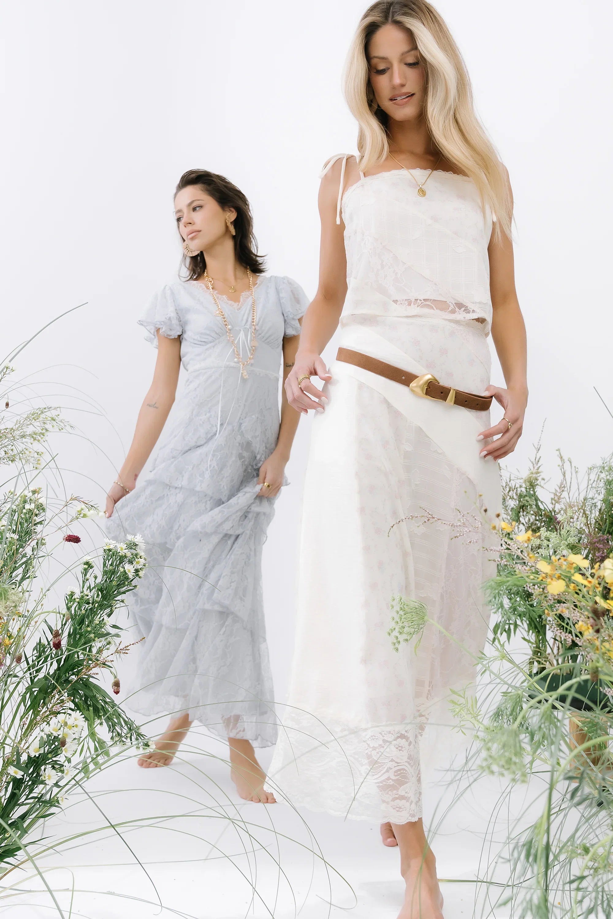 Tracie Lace Maxi Dress in Blue