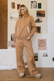 Mattie Faux Shearling Pants in Camel FINAL SALE