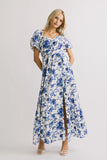Mellanie Floral Maxi Dress in Blue FINAL SALE