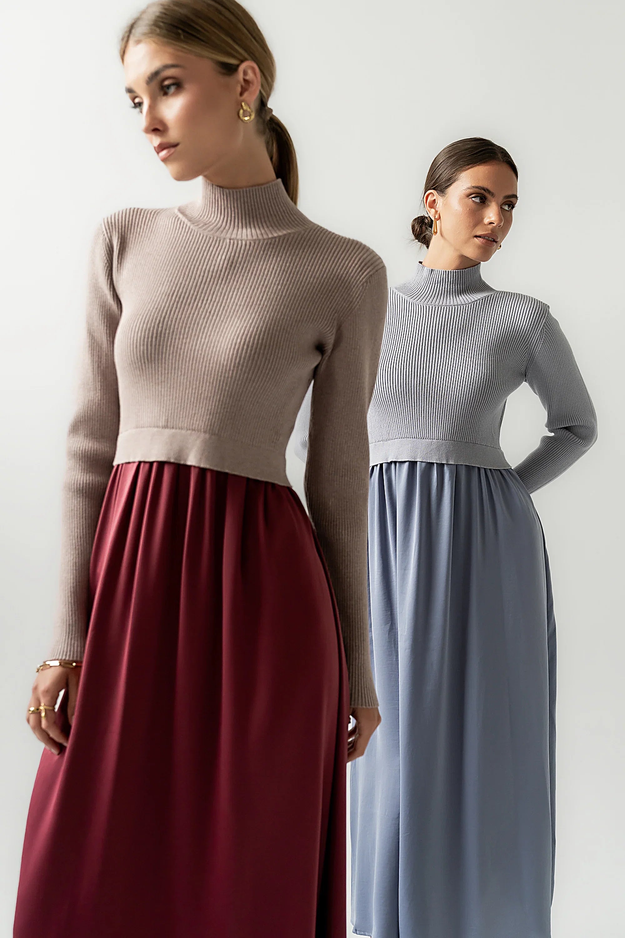 Zeda Midi Dress in Wine FINAL SALE