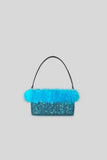 Womens Feather Rhinestones Evening Bagutte Bags