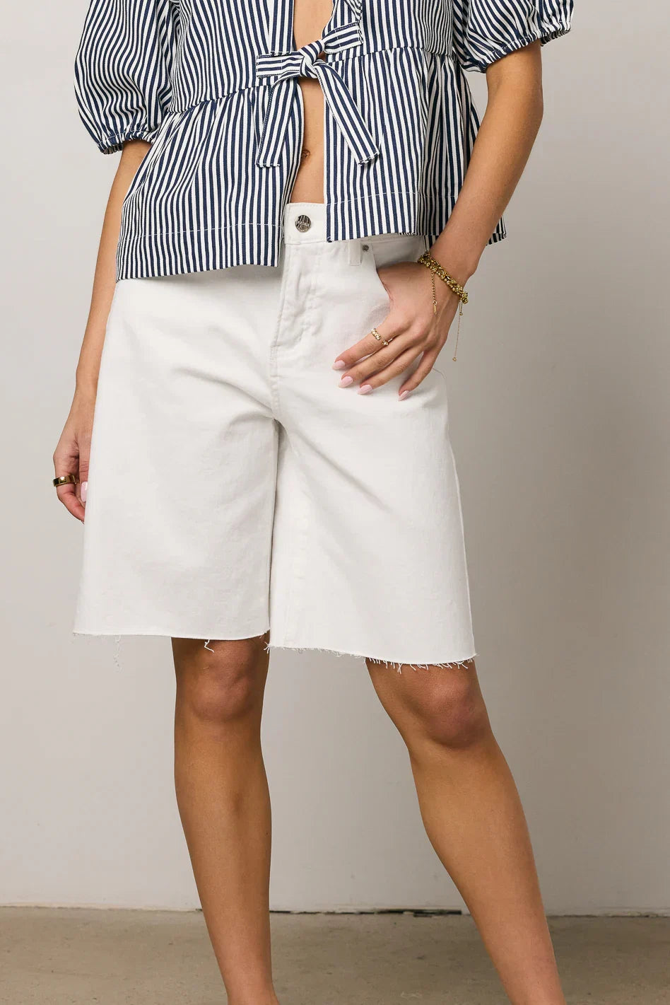 Lydia Bermuda Shorts in White