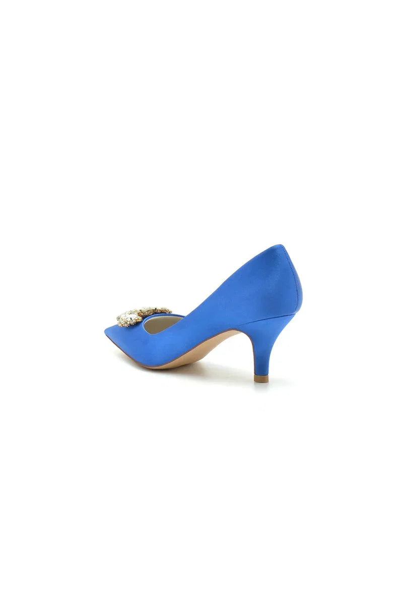 Pointed Toe Stiletto Heels with Rhinestone