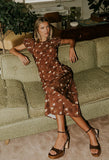 Ellianna Floral Maxi Dress in Brown
