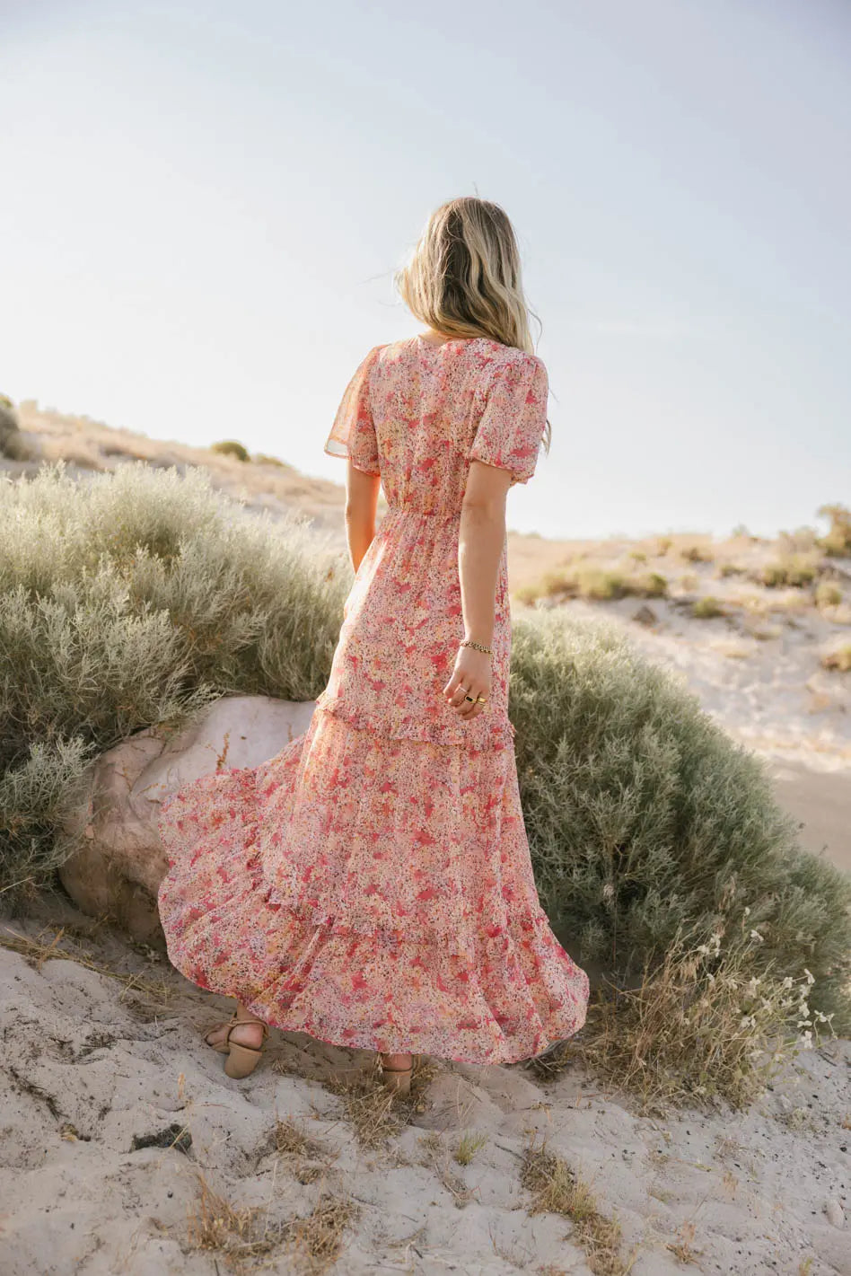 Manoella Floral Maxi Dress in Red FINAL SALE