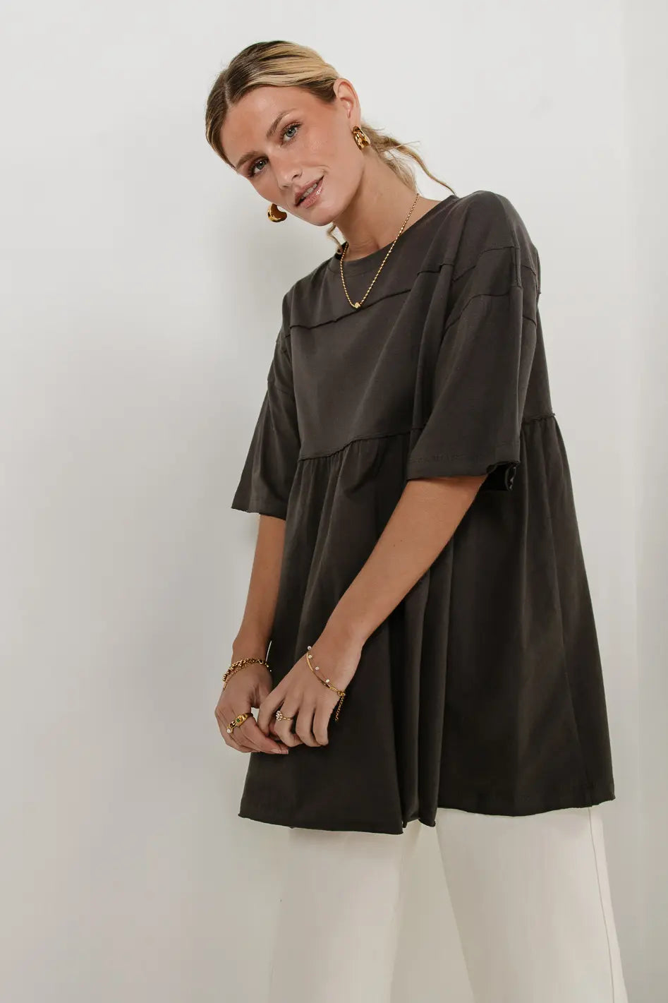 Lennox Mini Dress in Grey