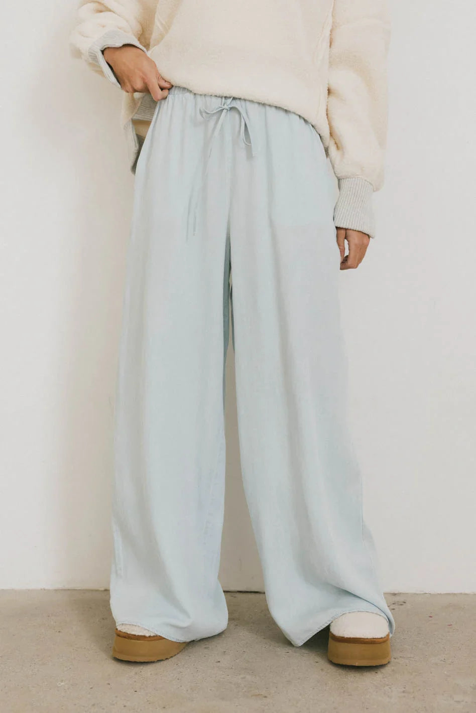 Luisa Wide Leg Pants in Blue FINAL SALE