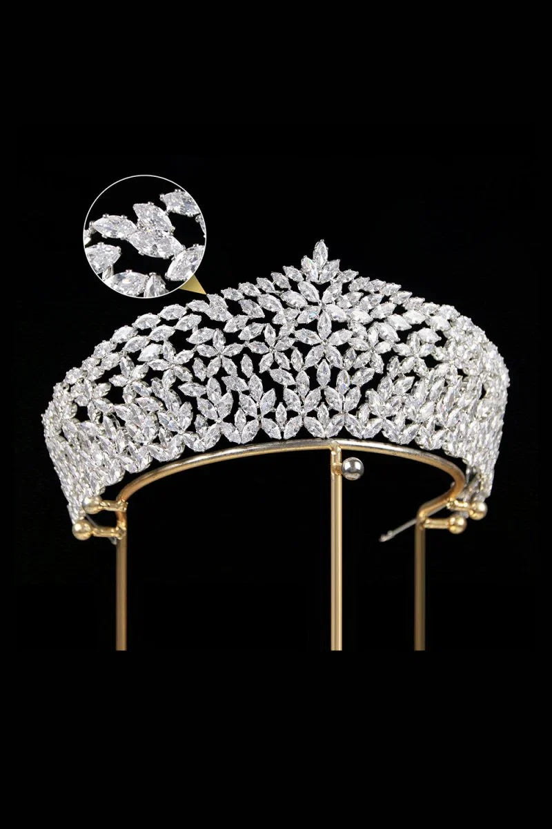 Vintage Zircon Wedding Crown
