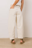 Allison Striped Barrel Jeans in Tan FINAL SALE