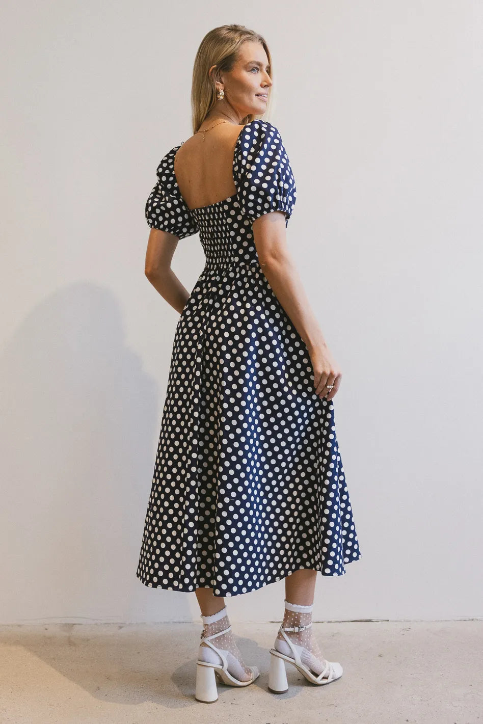 Katerina Polka Dot Midi Dress FINAL SALE
