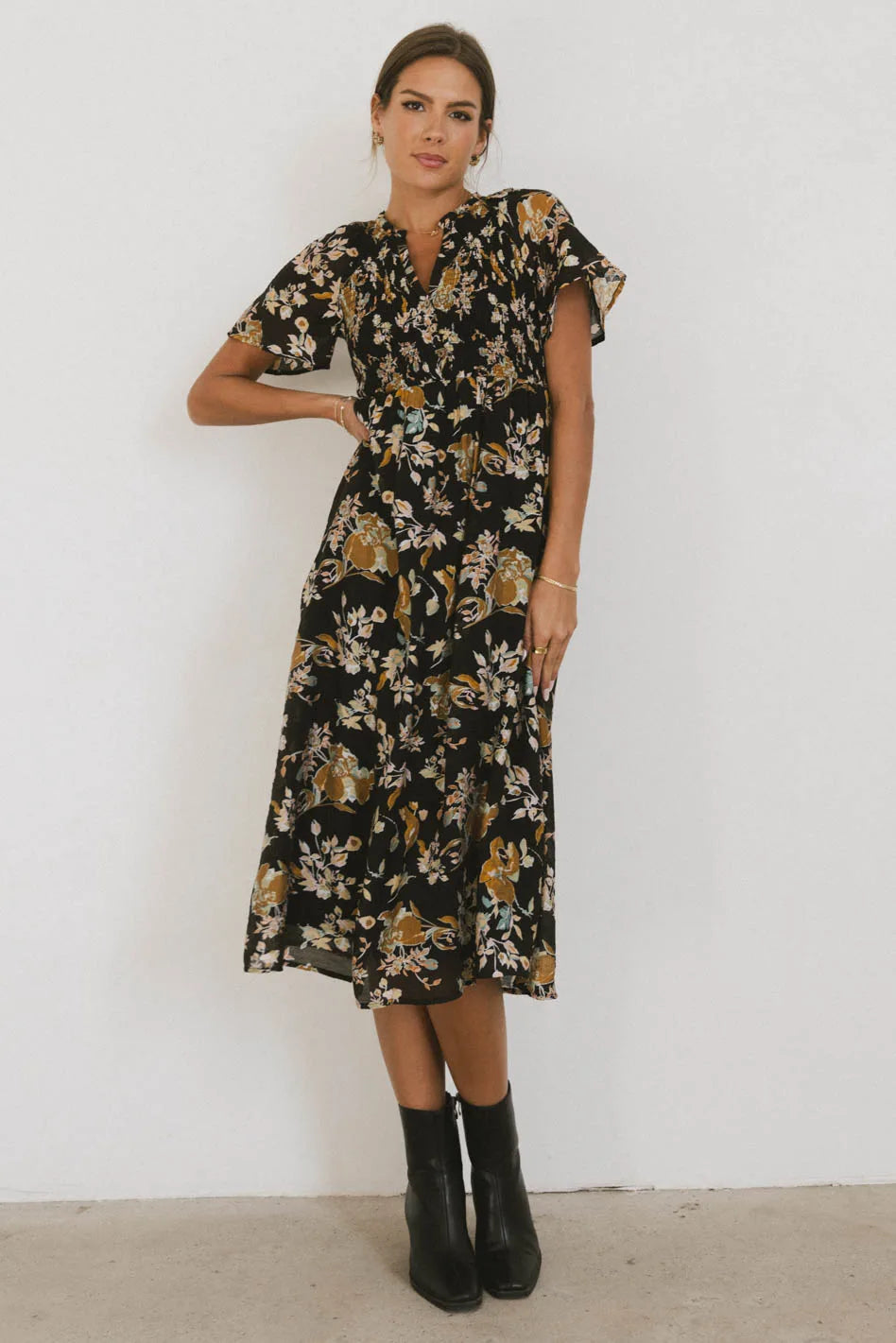 Kaitlyn Floral Midi Dress FINAL SALE