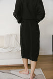 Lilly Cable Knit Skirt in Black FINAL SALE