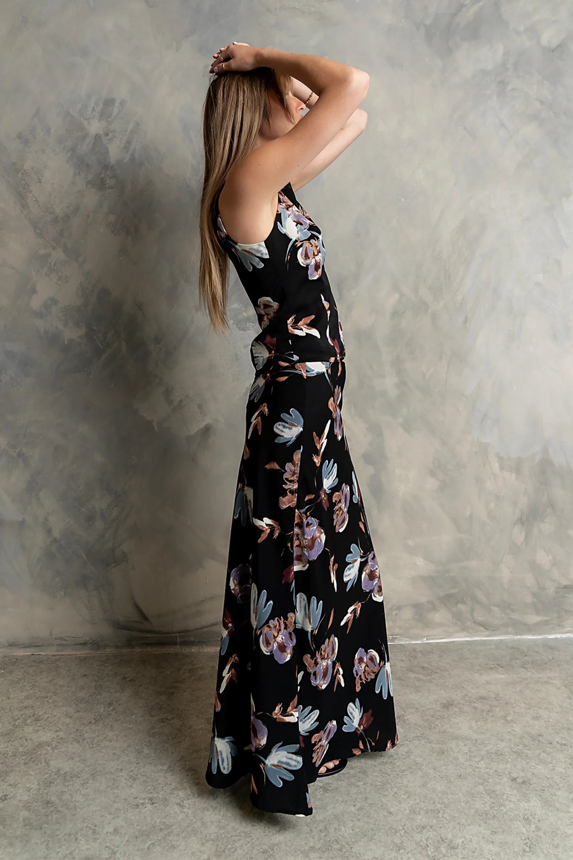 Eden Floral Top in Black