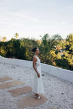 Del Rey Lace Satin Maxi Dress