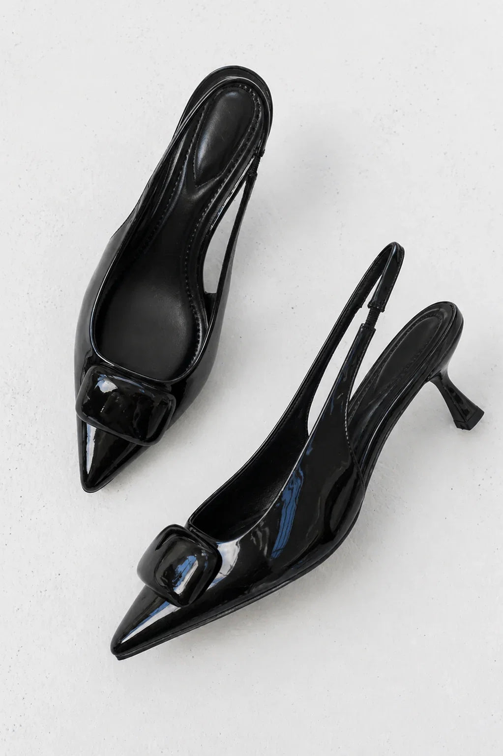 Nena Slingback Heels in Black
