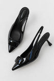 Nena Slingback Heels in Black