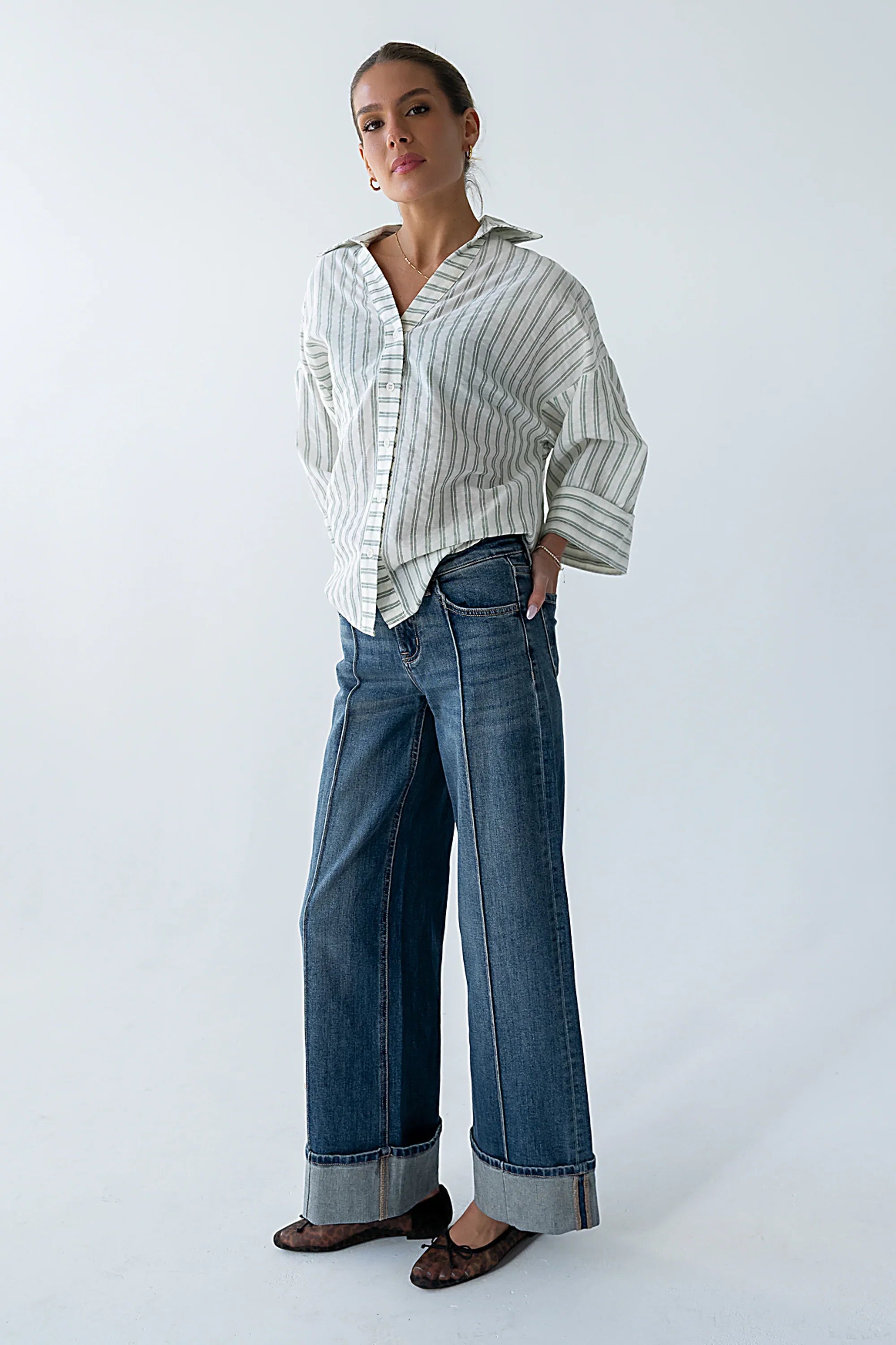 Ollie Striped Button Up