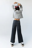 Colette Wide Leg Jeans in Faded Black