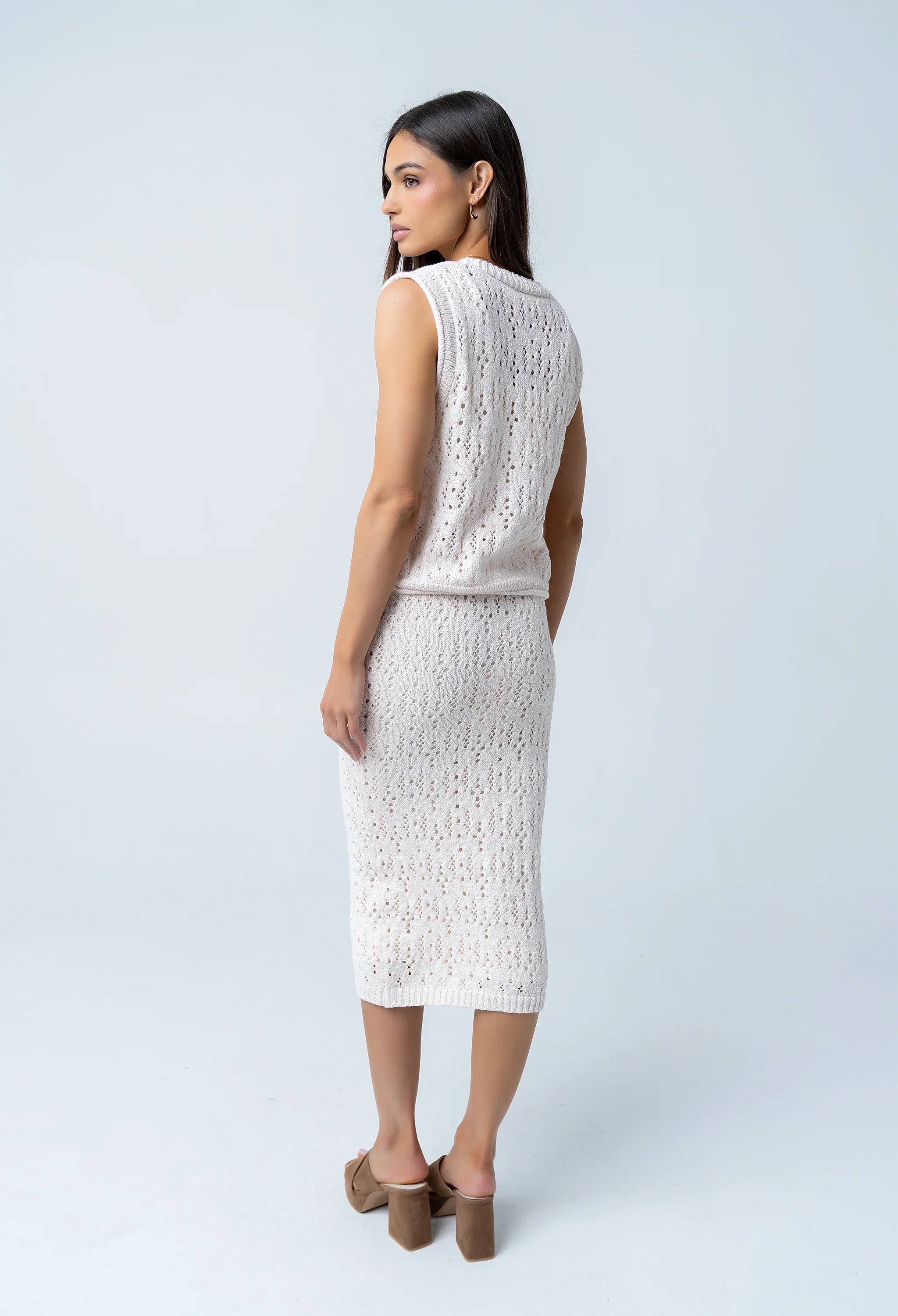 Joana Knit Skirt in Ivory