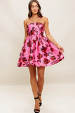 WAVERLY MINI DRESS PINK FLORAL