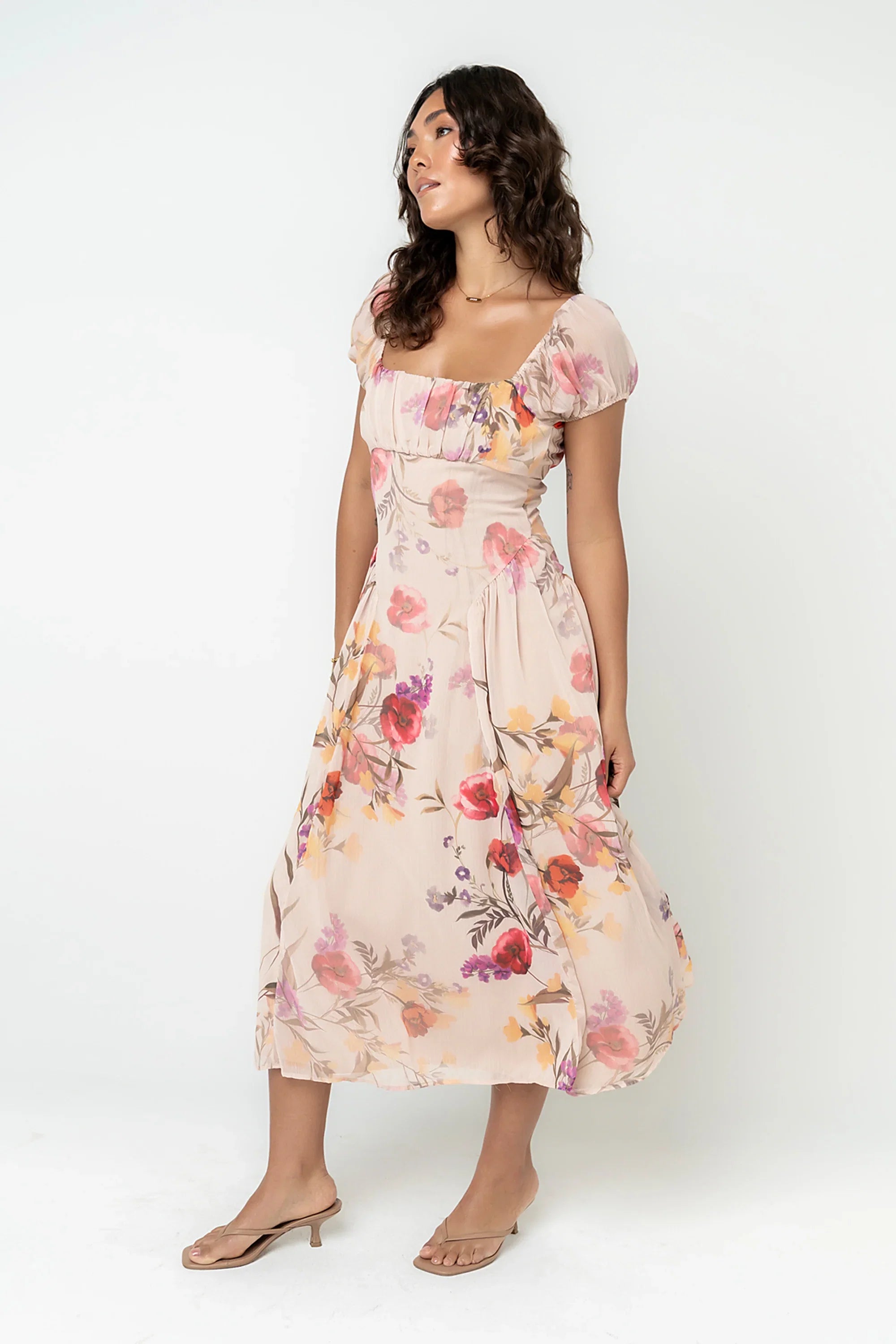 Carly Floral Midi Dress