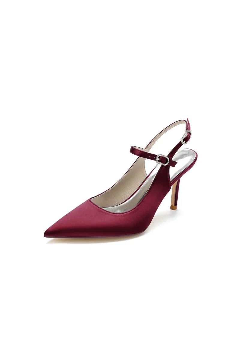 Simple Slingback Pointed Toe High Heels