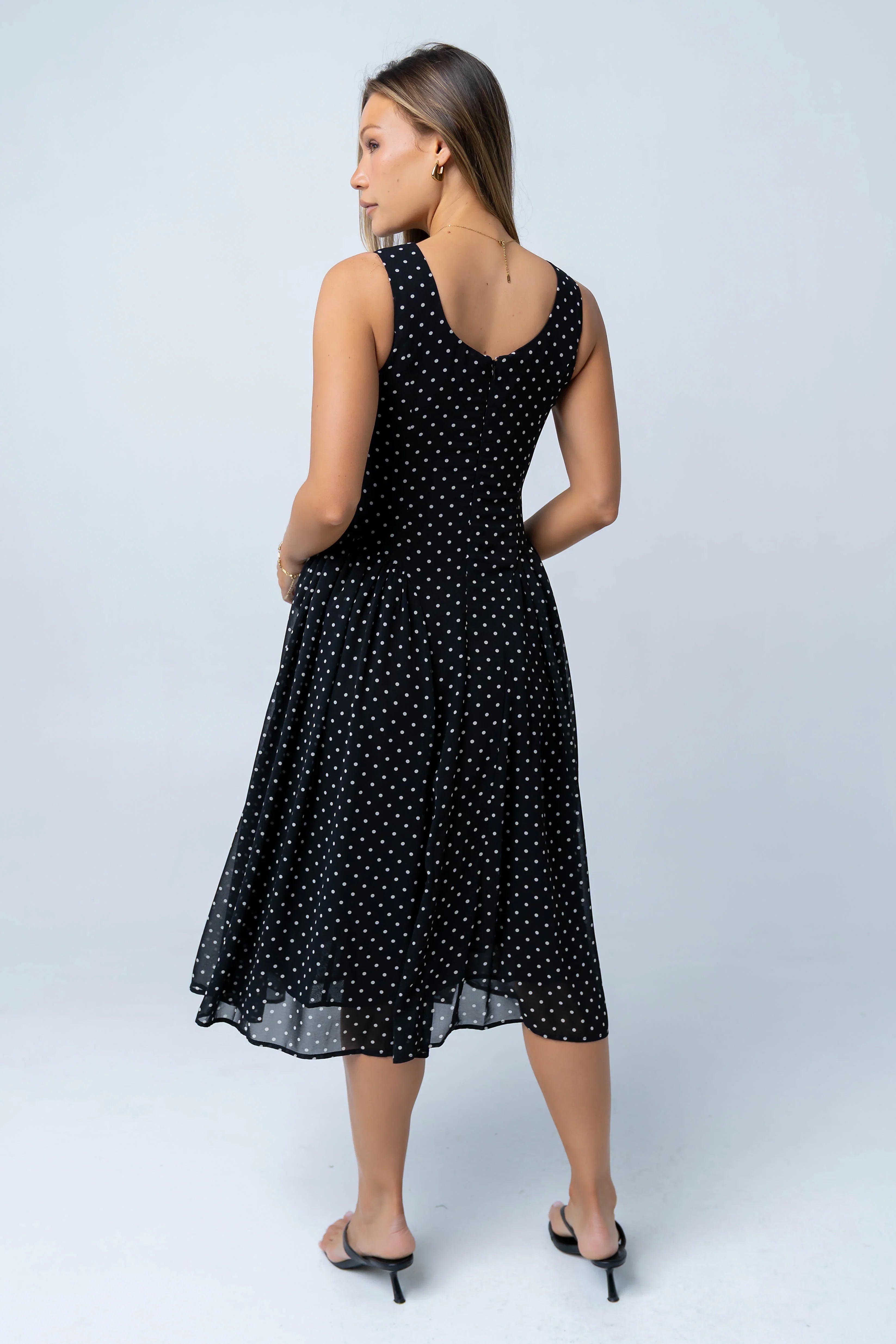 Liora Polka Dot Midi Dress