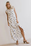 Daniella Floral Dress in Cream FINAL SALE