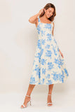 BLUEBELL BREEZE BLUE FLORAL MIDI DRESS