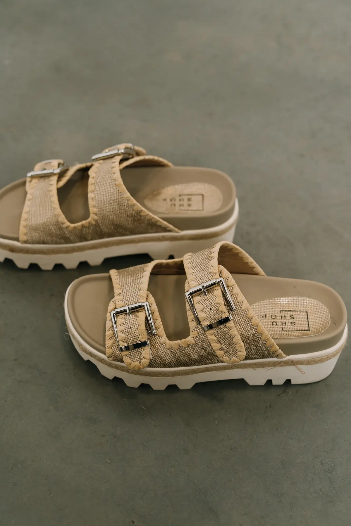 Laura Woven Sandals in Gold FINAL SALE
