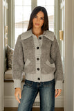 Jonah Collared Cardigan in Grey FINAL SALE