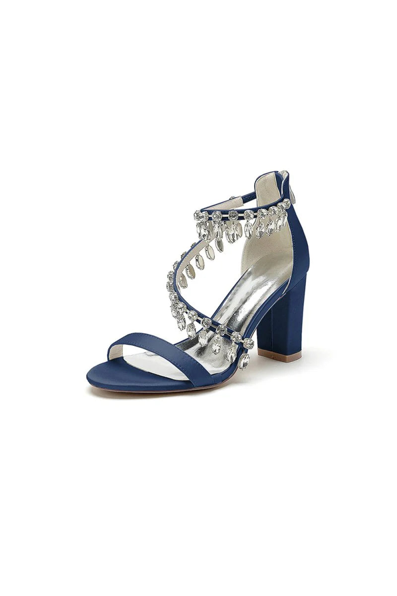Open Toe Slingback Strap Tassel High Heels