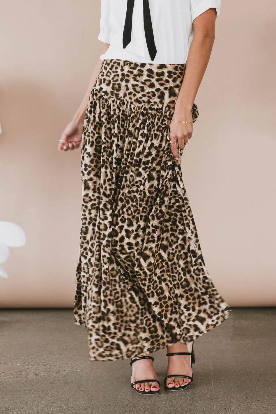 Sidra Paneled Leopard Skirt FINAL SALE