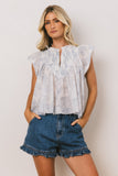 Leia Blouse in Blue FINAL SALE