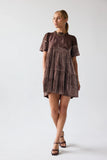 Banks Velvet Mini Dress in Brown FINAL SALE