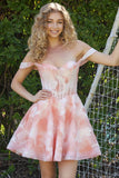 TWYLA A LINE MINI DRESS SALMON