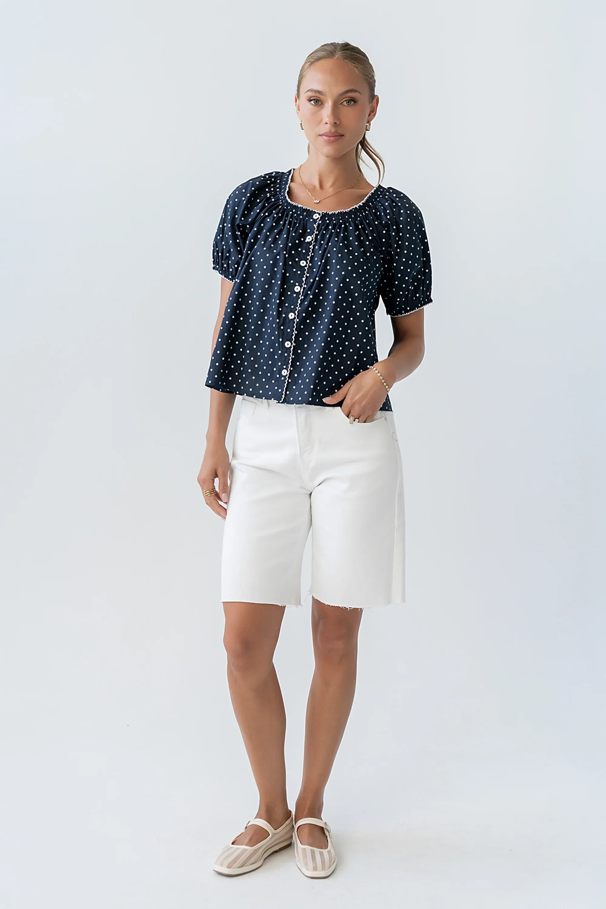 Dasha Polka Dot Blouse