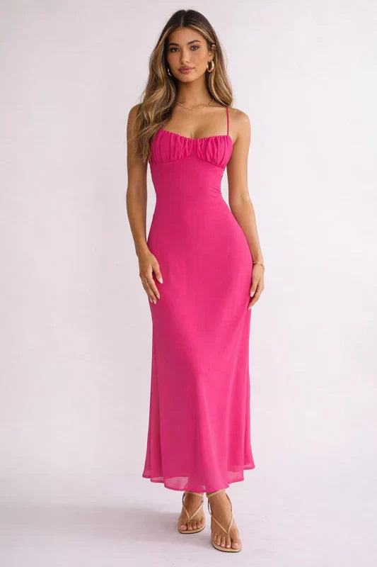 ESTHER MAXI DRESS FUCHSIA