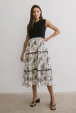Cherney Tiered Floral Dress in Black FINAL SALE