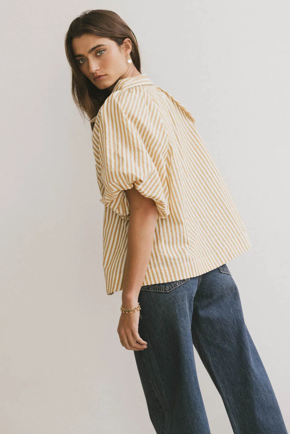 Callum Button Up in Mustard FINAL SALE