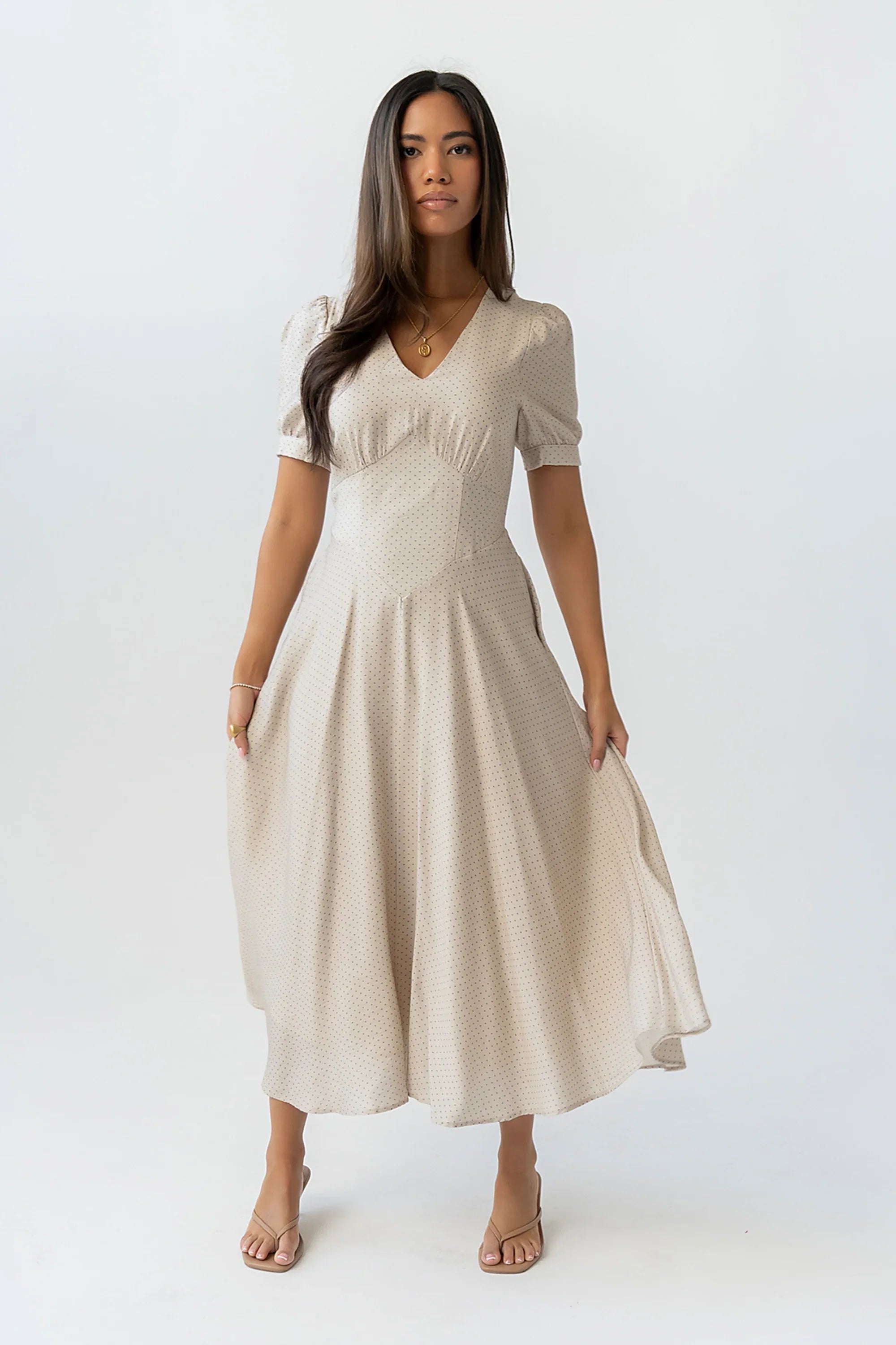 Ulani Polka Dot Midi Dress