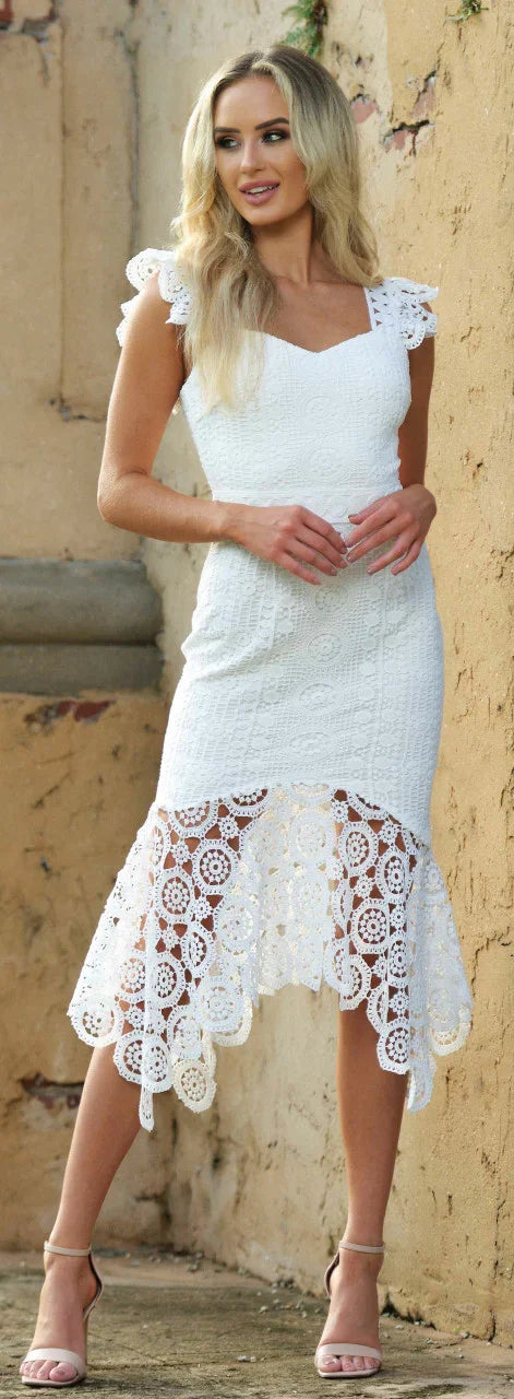 Giselle Dress White Lace Dress