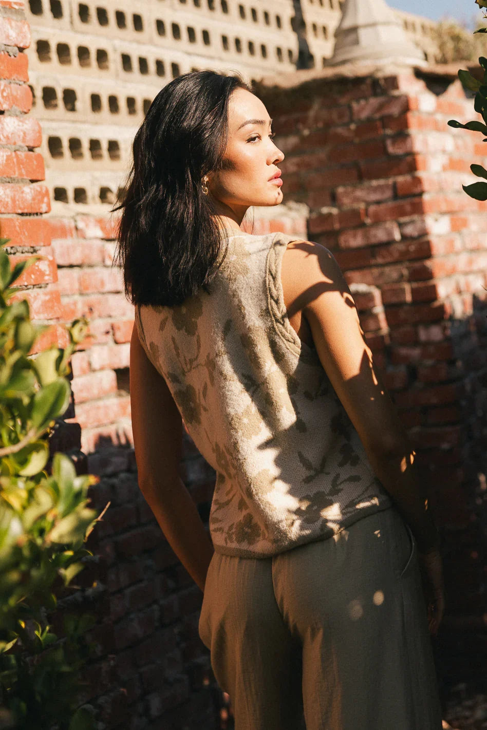 Kellie Floral Knit Vest FINAL SALE