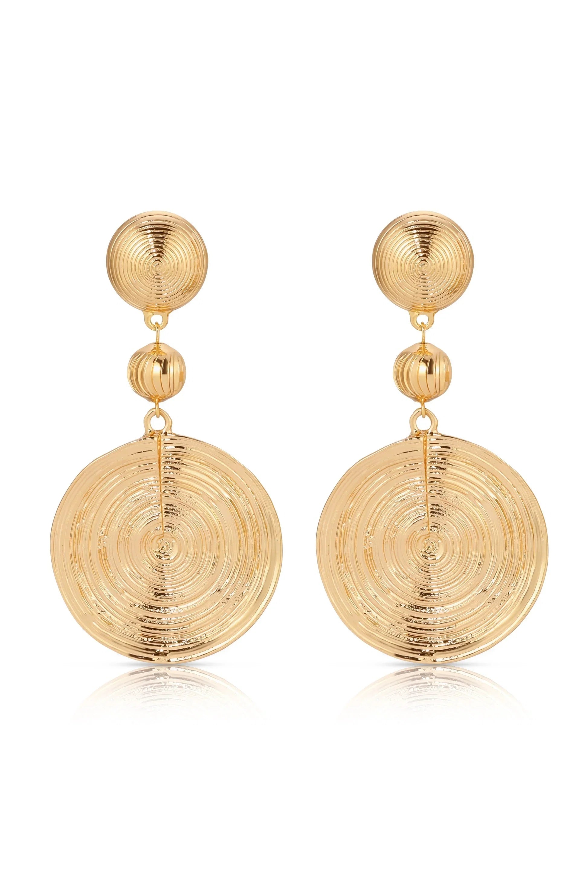 Swirl Pendant Dangle Earrings