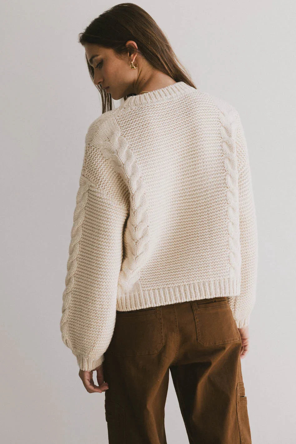 Zaidee Knit Sweater in Beige FINAL SALE