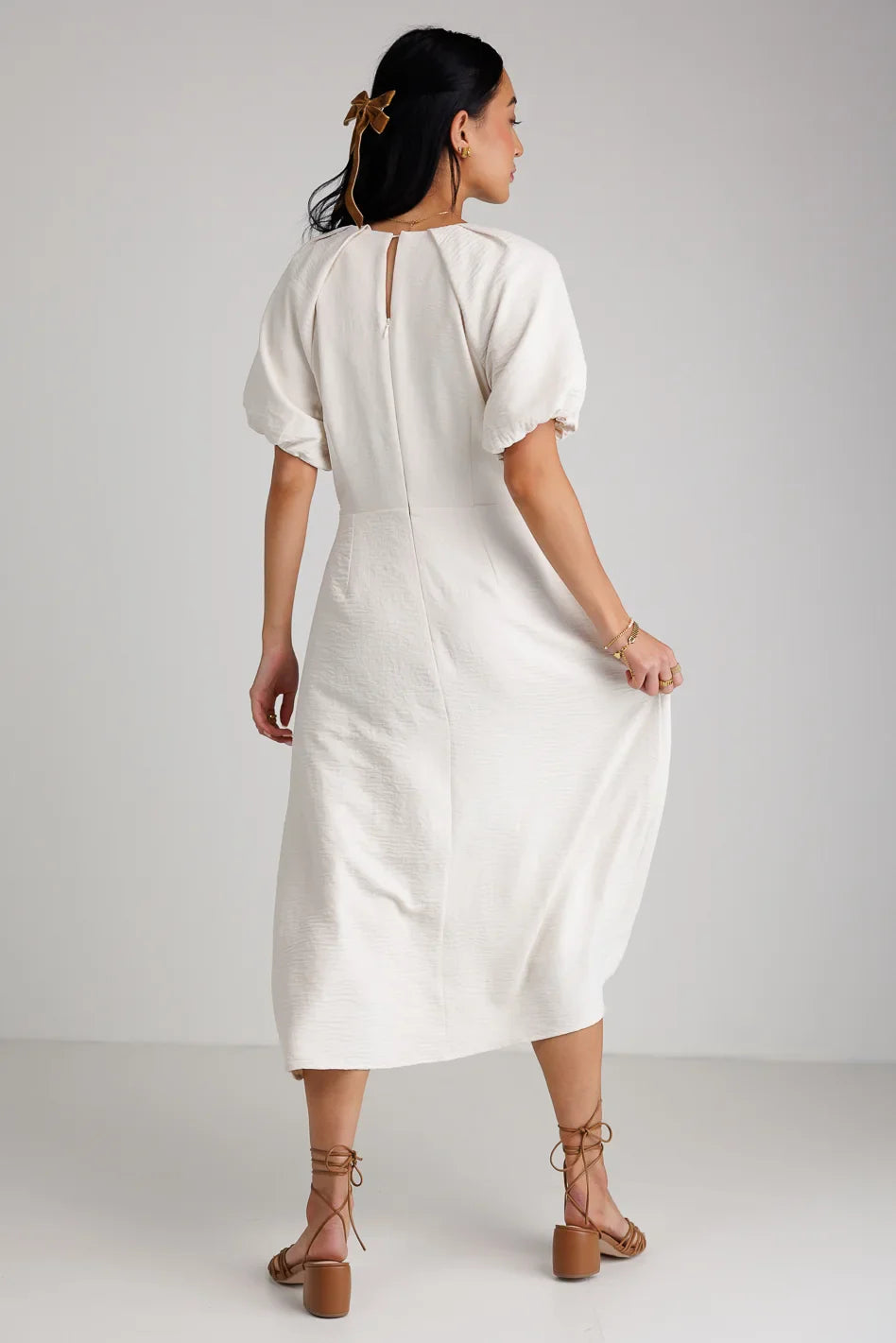 Maeve Midi Dress in Cream FINAL SALE